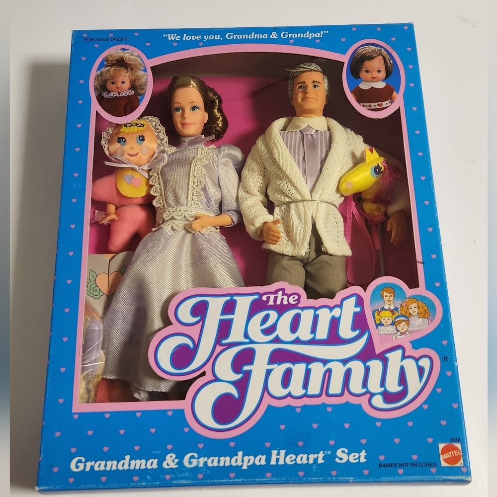 🌌 1986 The Heart Family - Grandma & Grandpa Heart Set Vintage Dolls 32